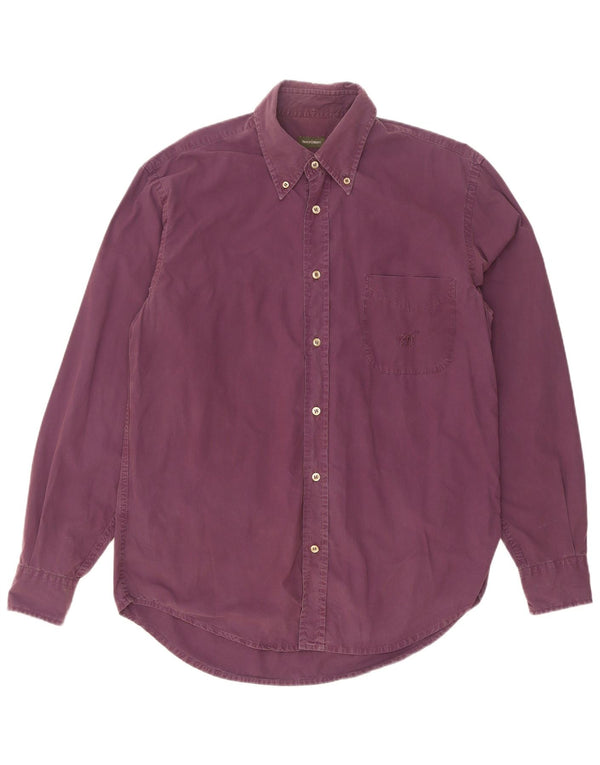 Henry Cottons Mens Shirt Size 41 Medium Purple Cotton