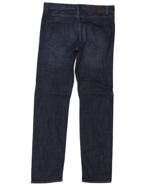 Hugo Boss Mens Straight Jeans W32 L32 Navy Blue Cotton