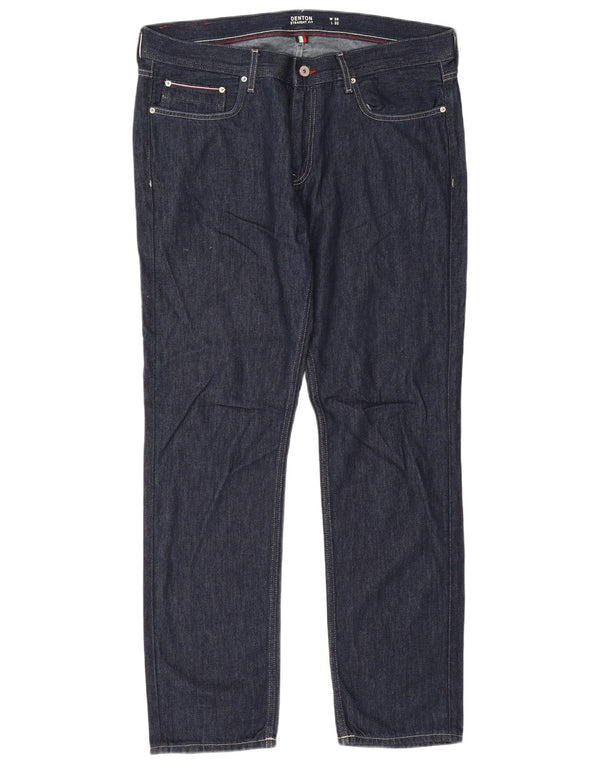 Tommy Hilfiger Mens Denton Straight Jeans W38 L32 Navy Blue Cotton