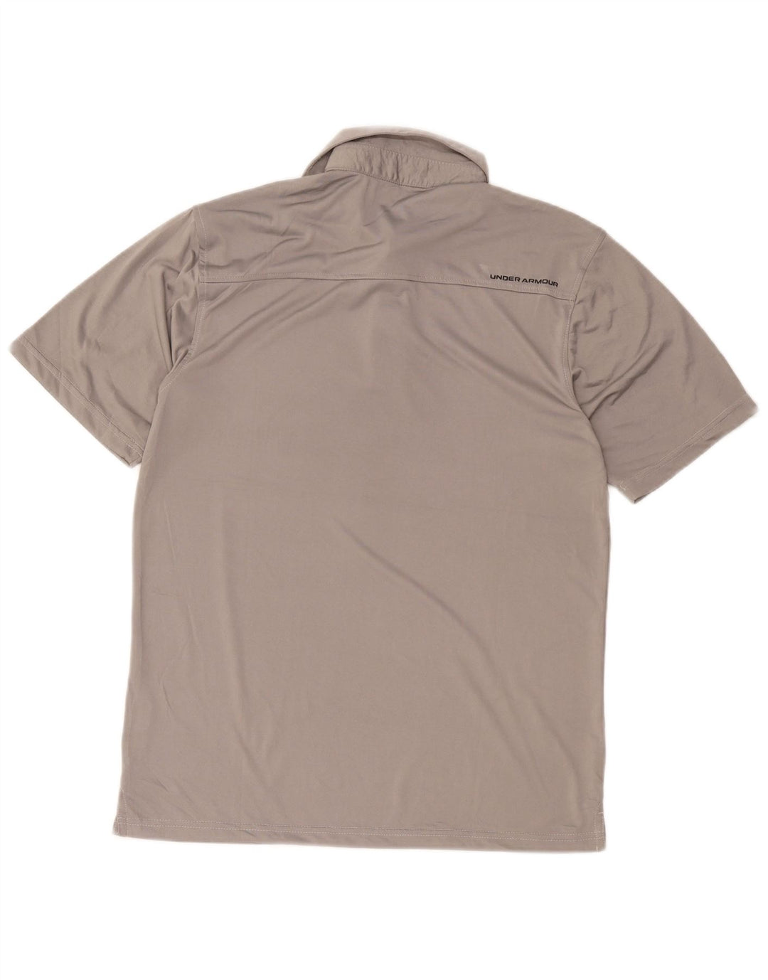 Under Armour Mens Heat Gear Polo Shirt Medium Grey Polyester