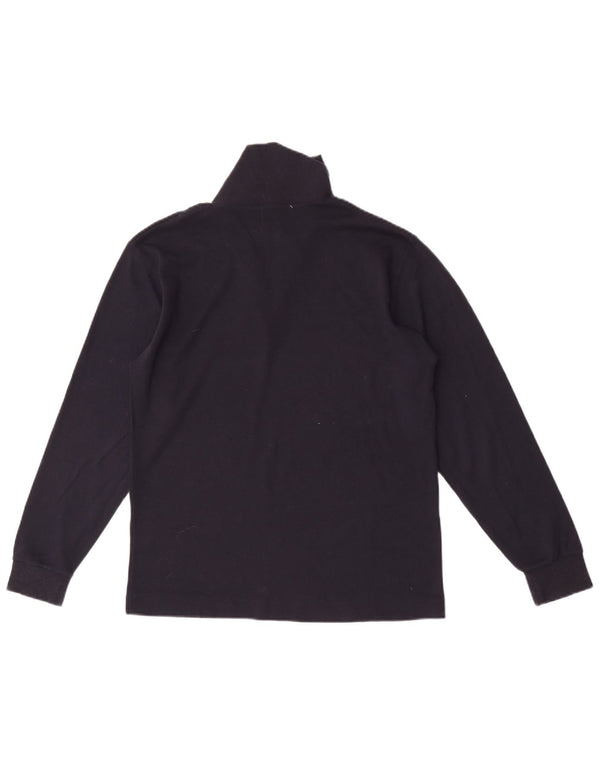 Fila Mens Zip Neck Top Long Sleeve IT 46 Small Navy Blue Cotton