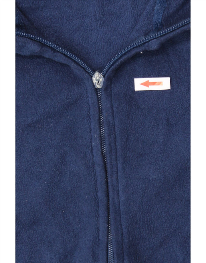Marks & Spencer Womens Fleece Jacket UK 14 Medium Navy Blue Polyester