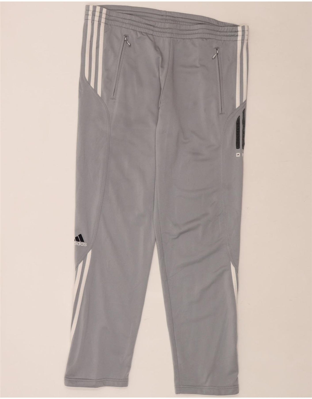 ADIDAS Mens Tracksuit Trousers Large  Grey Polyester