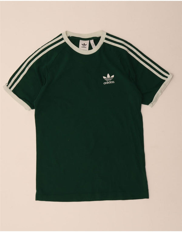 ADIDAS Mens T-Shirt Top Small Green Cotton