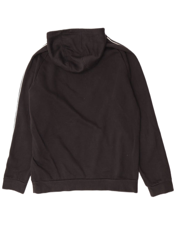 Adidas Mens Hoodie Jumper Large Black Cotton