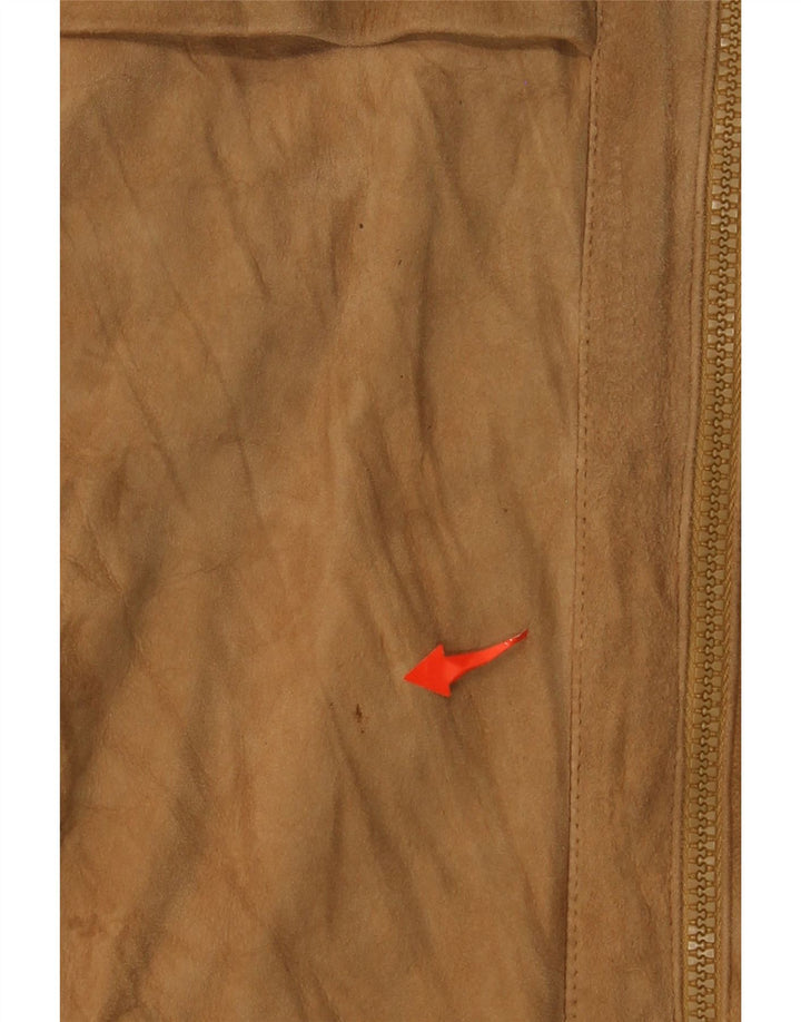 VINTAGE Mens Shearling Jacket UK 38 Medium Brown