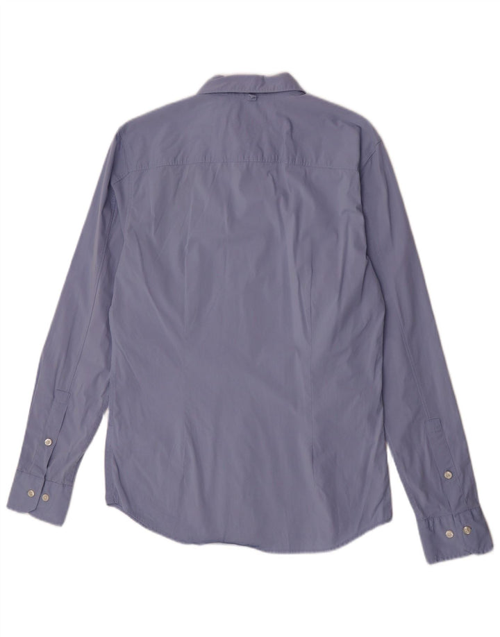 Tommy Hilfiger Mens Slim Fit Shirt Medium Blue Cotton