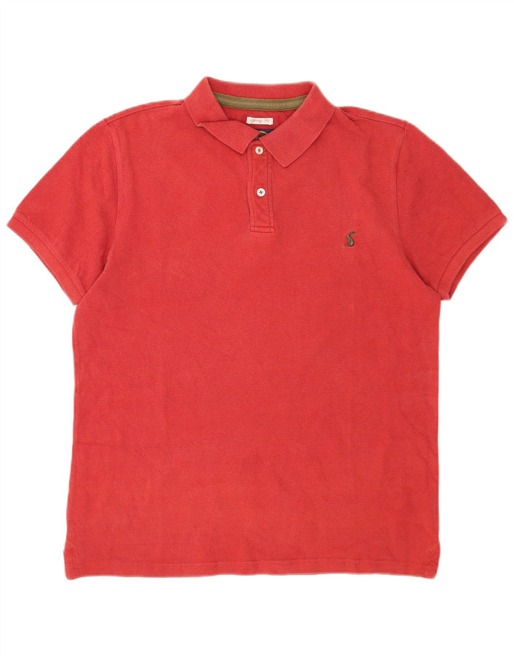 Joules Mens Polo Shirt Medium Red Cotton