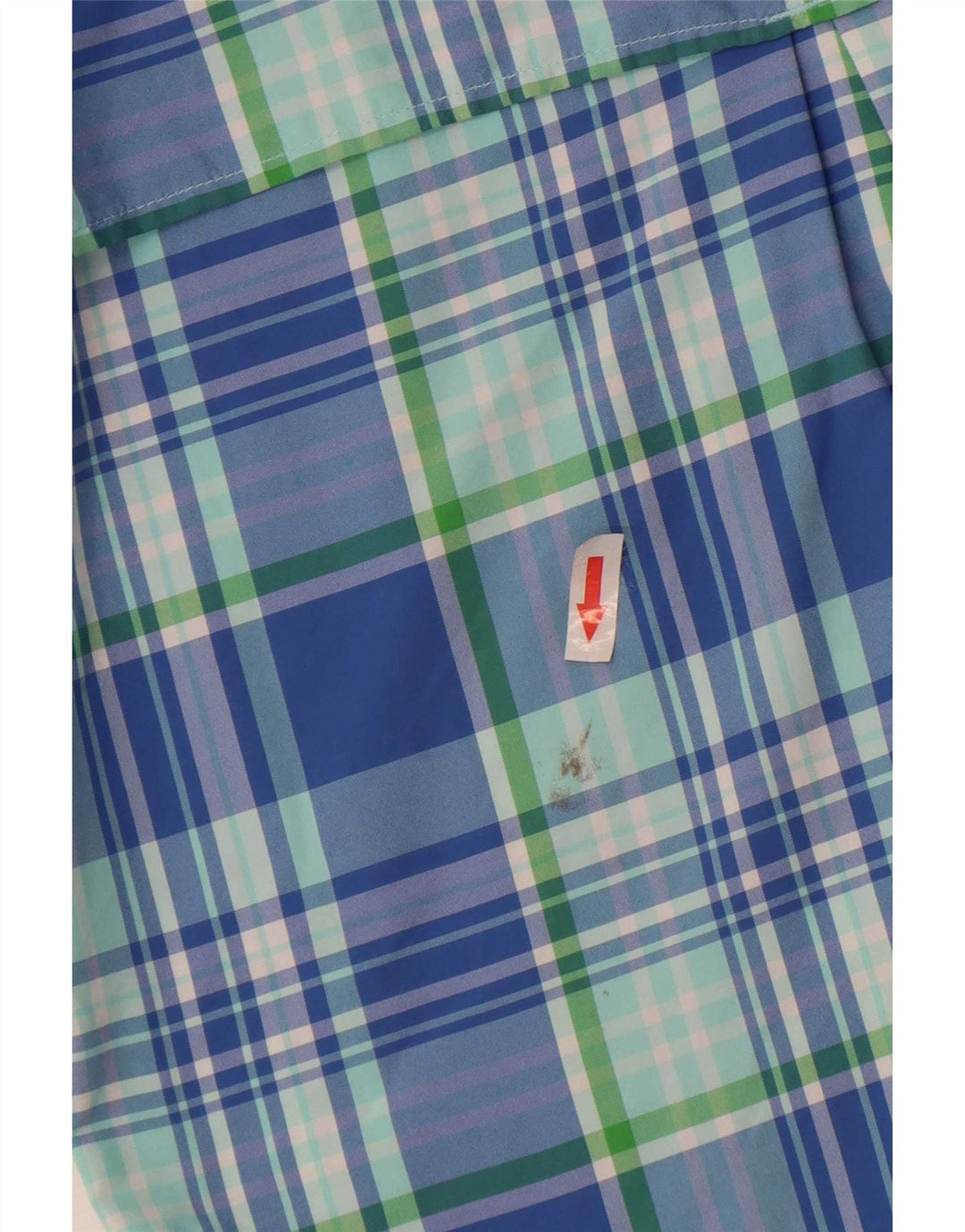 Columbia Boys Shirt 11-12 Years Large Blue Check Nylon