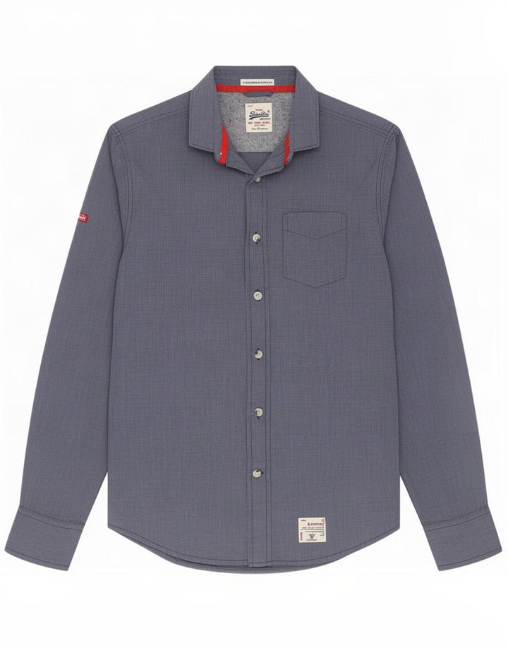 Superdry Mens Shirt Medium Blue Cotton