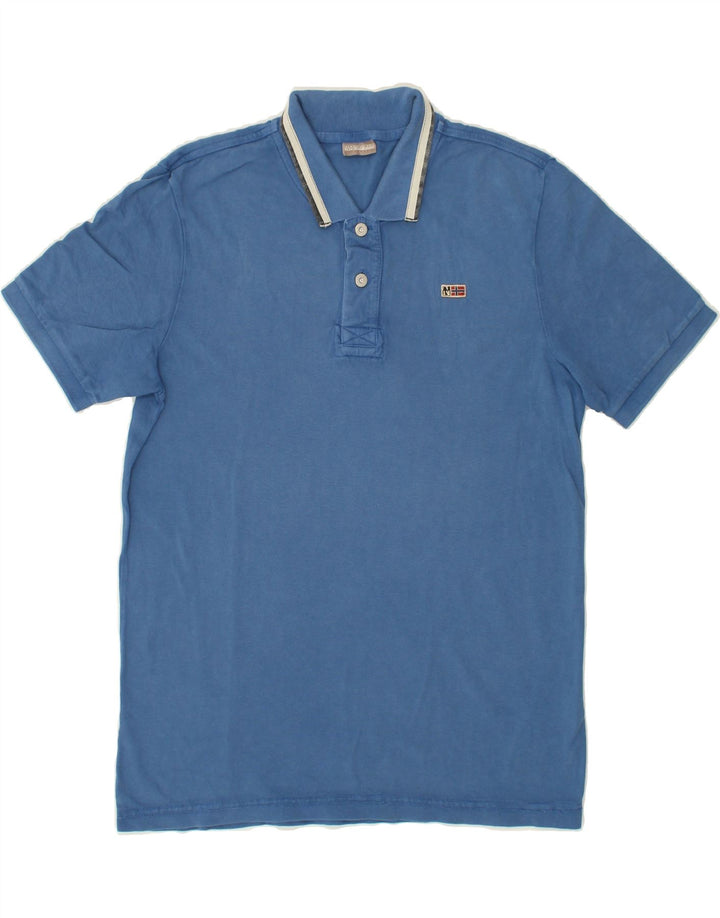 NAPAPIJRI Mens Polo Shirt Large Blue Vintage Napapijri and Second-Hand Napapijri from Messina Hembry 