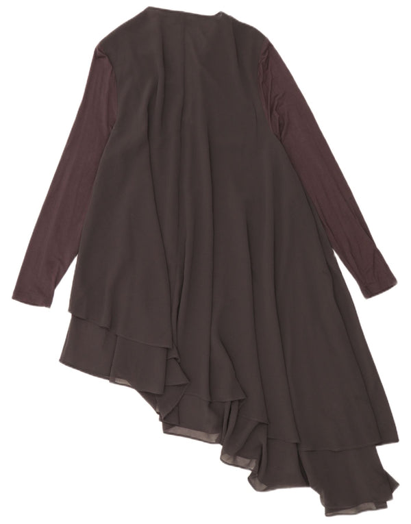 MINT VELVET Womens Asymmetrical Dress UK 16 Large Grey Colourblock