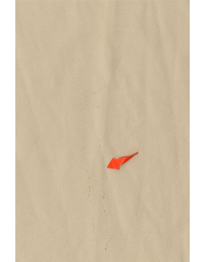 KAPPA Mens Long Sleeve Polo Shirt Large Beige Cotton