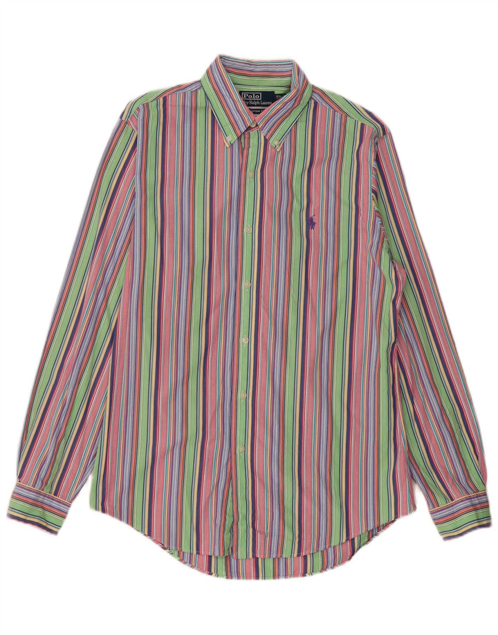 Polo Ralph Lauren Mens Shirt Size 15 1/2 39 Medium Multicoloured Striped