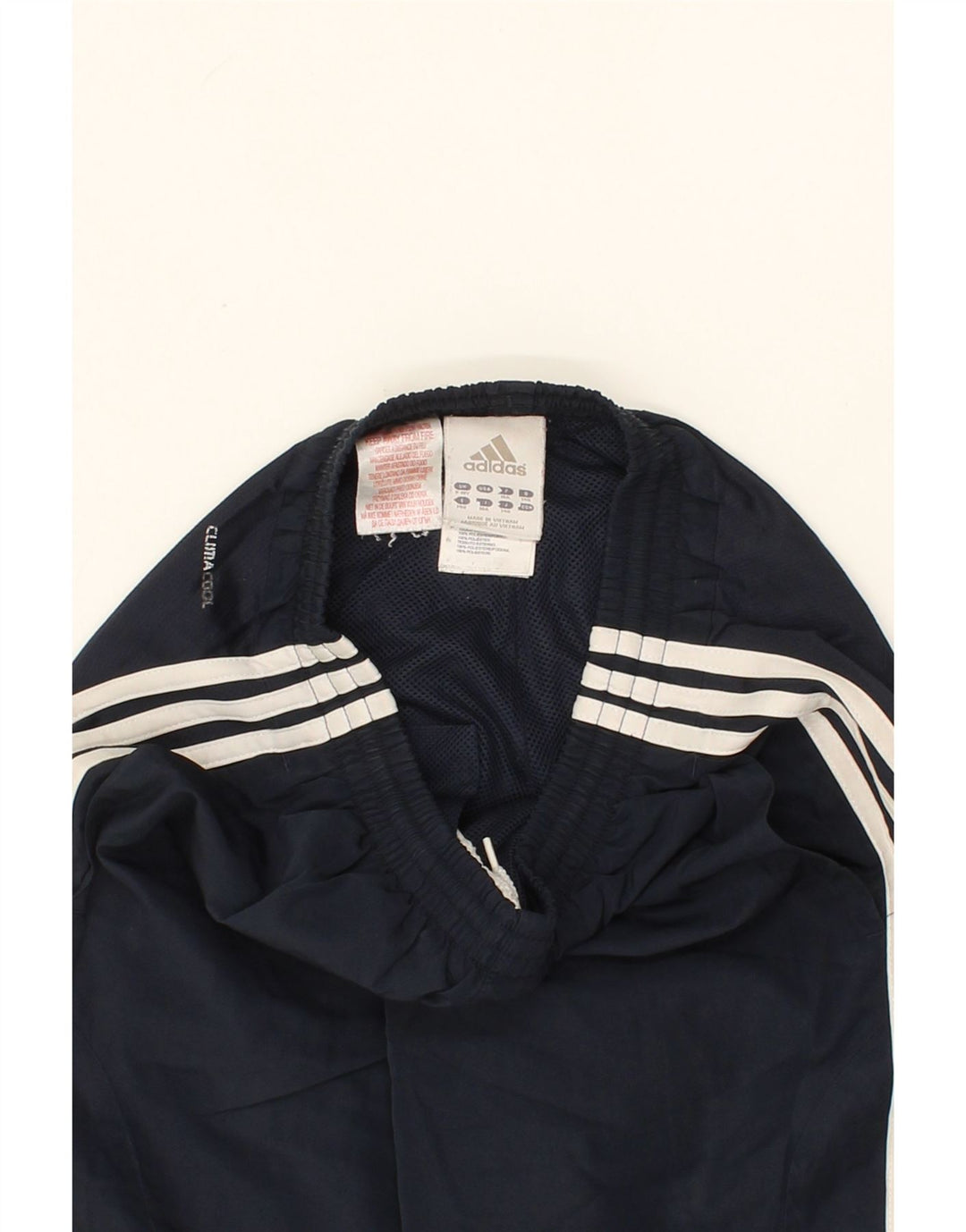 ADIDAS Boys Climacool Tracksuit Trousers 9-10 Years  Navy Blue Polyester Vintage Adidas and Second-Hand Adidas from Messina Hembry 