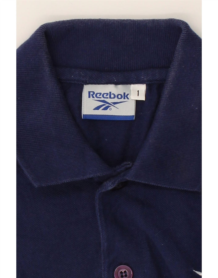 REEBOK Mens Polo Shirt Medium Navy Blue Cotton Vintage Reebok and Second-Hand Reebok from Messina Hembry 