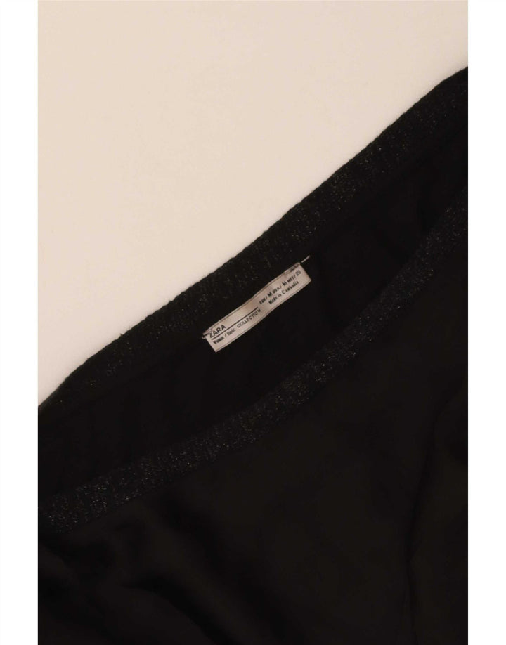 Zara Womens Oversized Blouse Top UK 14 Medium Black