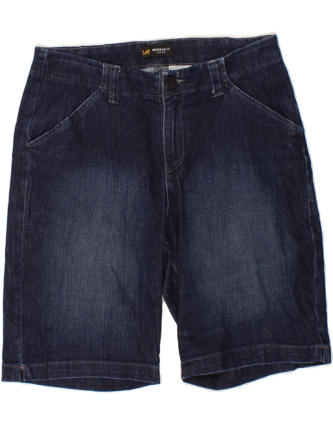 LEE Womens Mid Rise Regular Fit Denim Shorts US 6 Medium W30  Navy Blue Vintage Lee and Second-Hand Lee from Messina Hembry 
