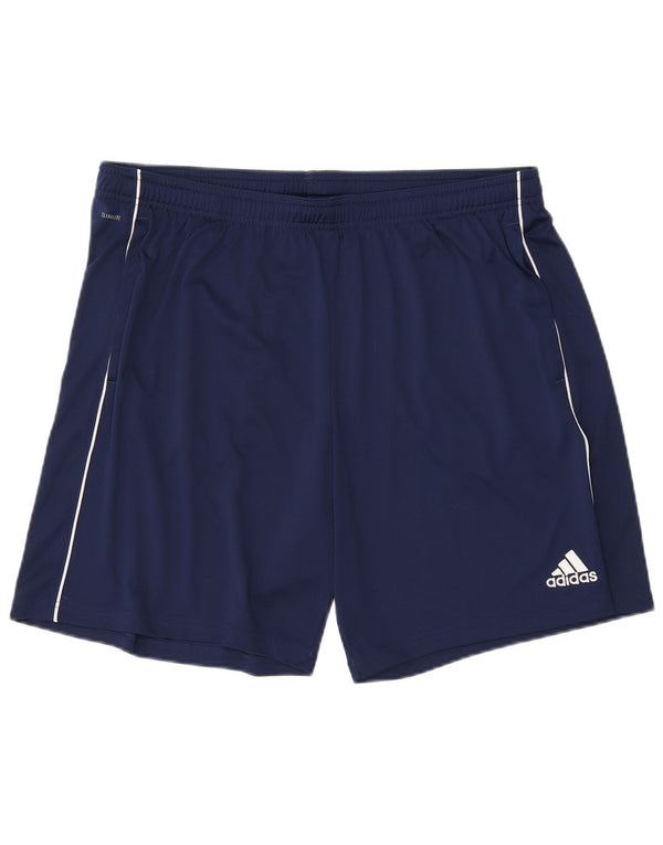ADIDAS Mens Climalite Sport Shorts 2XL Navy Blue Polyester