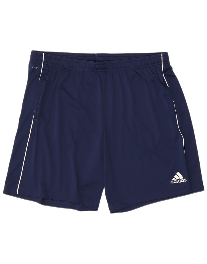 ADIDAS Mens Climalite Sport Shorts 2XL Navy Blue Polyester