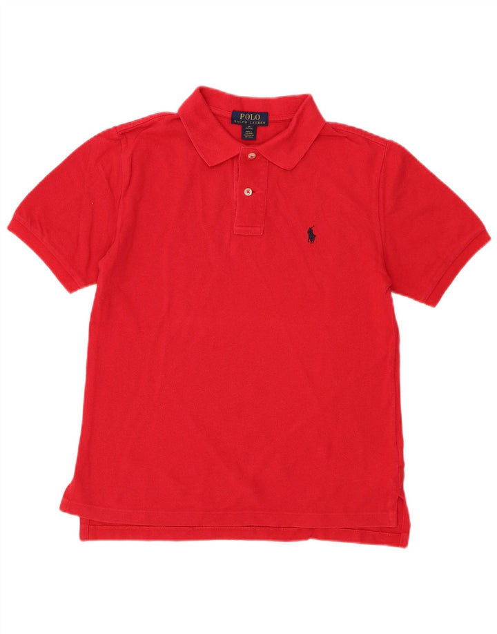 RALPH LAUREN  Polo Shirt 10-11 Years Medium  Red Cotton