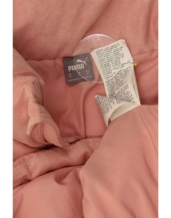 Puma Womens Padded Jacket UK 14 Medium Pink Polyester
