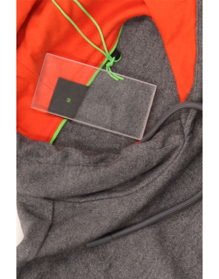 Hugo Boss Mens Graphic Hoodie Jumper Medium Grey Cotton