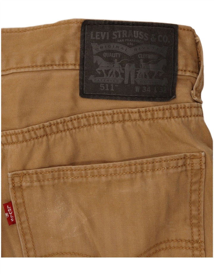 Levi's Mens 511 Slim Casual Trousers W34 L29 Brown