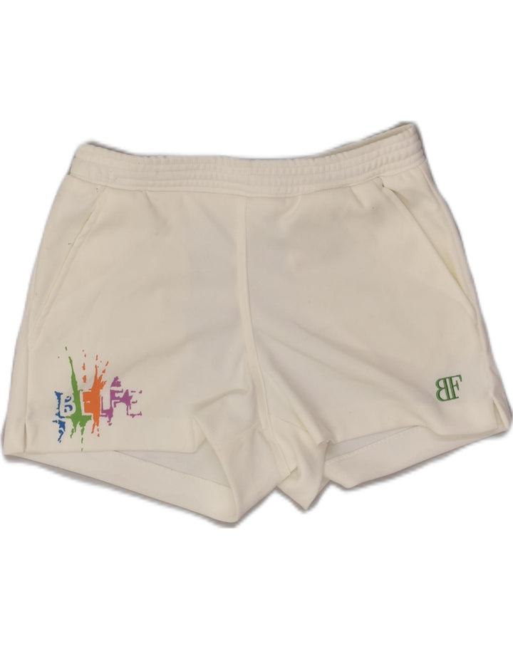 BELFE Womens Sport Shorts IT 44 XS White Polyester | Vintage Belfe | Thrift | Second-Hand Belfe | Used Clothing | Messina Hembry 