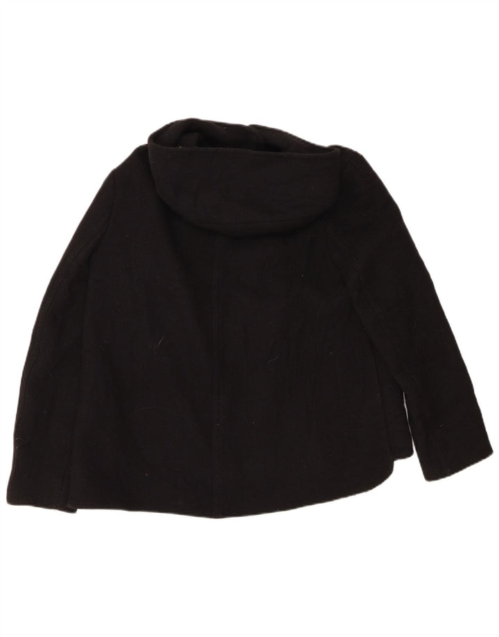 ZARA Womens Hooded Bomber Jacket UK 14 Medium Black