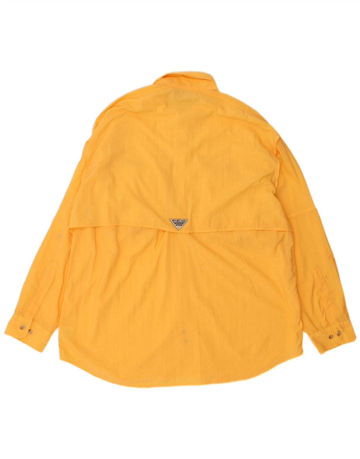 Columbia Mens Shirt XL Yellow Nylon