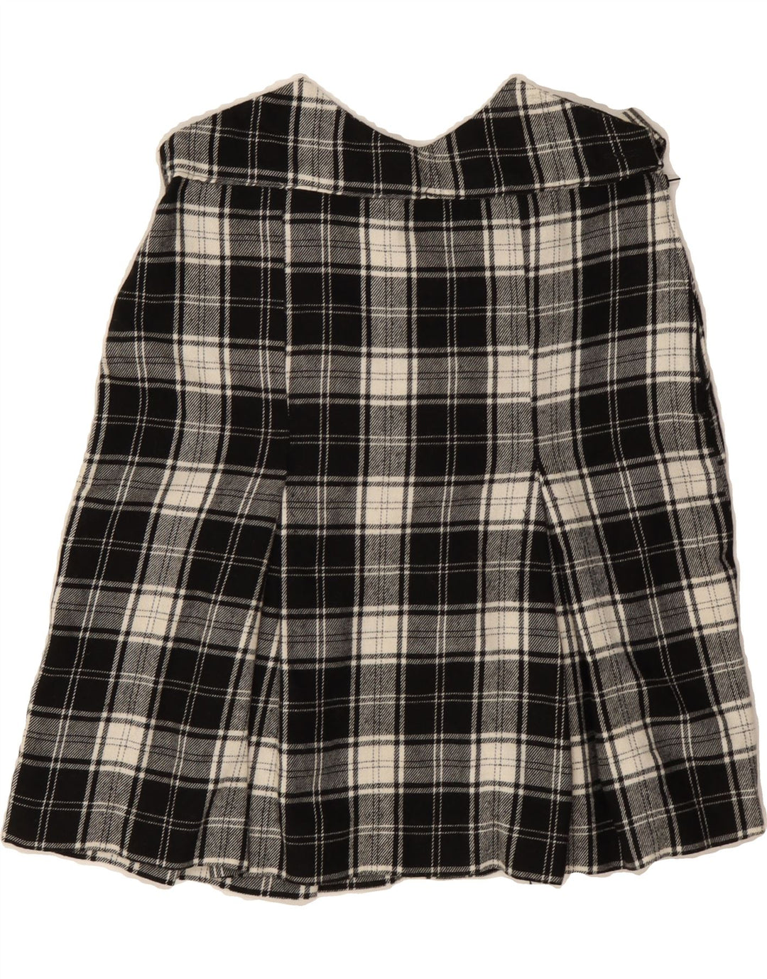 VINTAGE Womens Pleated A-Line Skirt W28 Medium Black Check Vintage Vintage and Second-Hand Vintage from Messina Hembry 