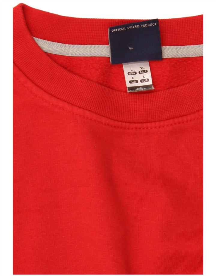 Umbro Mens Sweatshirt Jumper Large Red