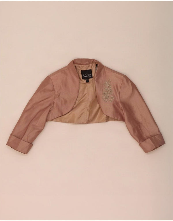 Mascara Womens Bolero Jacket UK 10 Small Beige Floral Polyester