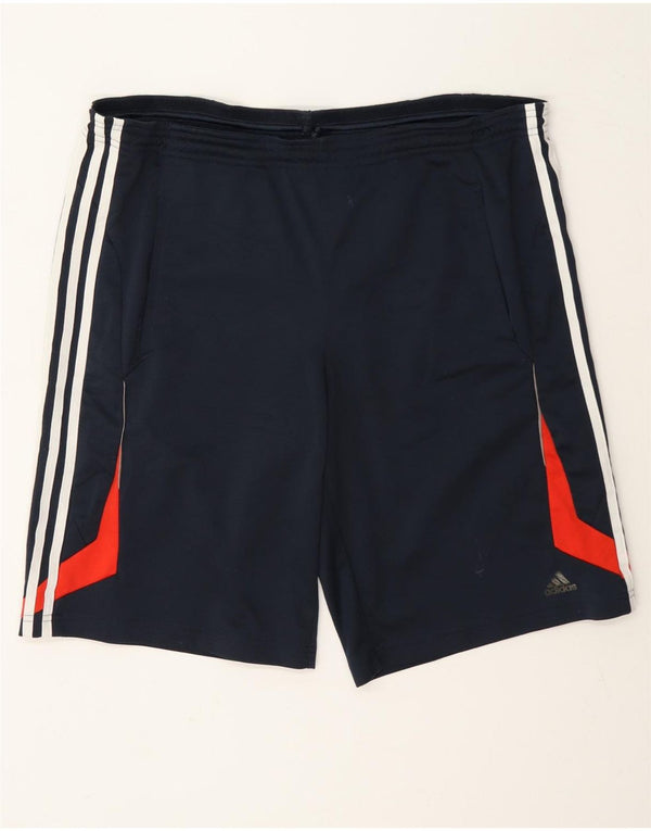 Adidas Mens Climalite Sport Shorts Large Navy Blue Colourblock