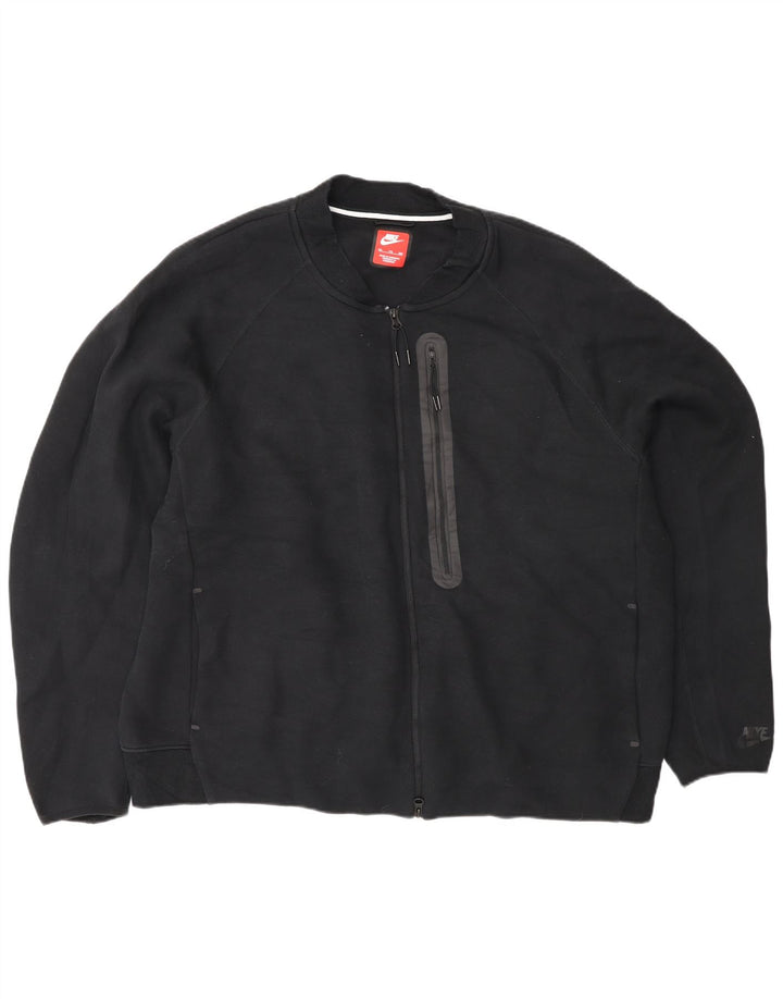 Nike Mens Tracksuit Top Jacket 2XL Black Cotton