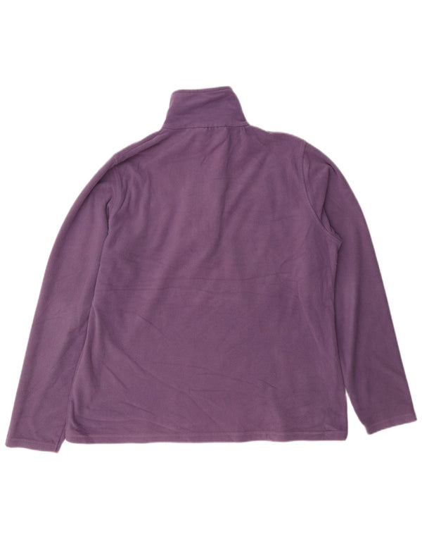 Mountain Warehouse Womens Zip Neck Fleece Jumper UK 14 Large Purple
