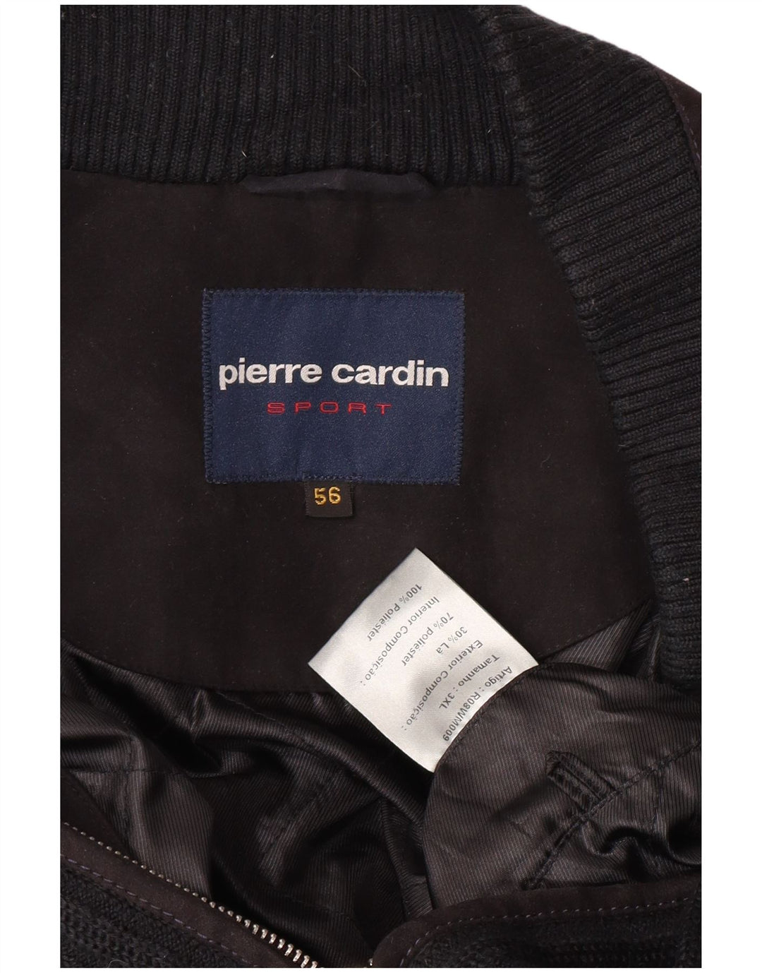 Pierre Cardin Mens Cardigan Sweater IT 56 XL Black Polyester