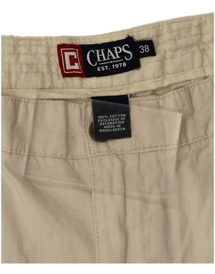 CHAPS Mens Cargo Shorts W38 XL  Beige Cotton