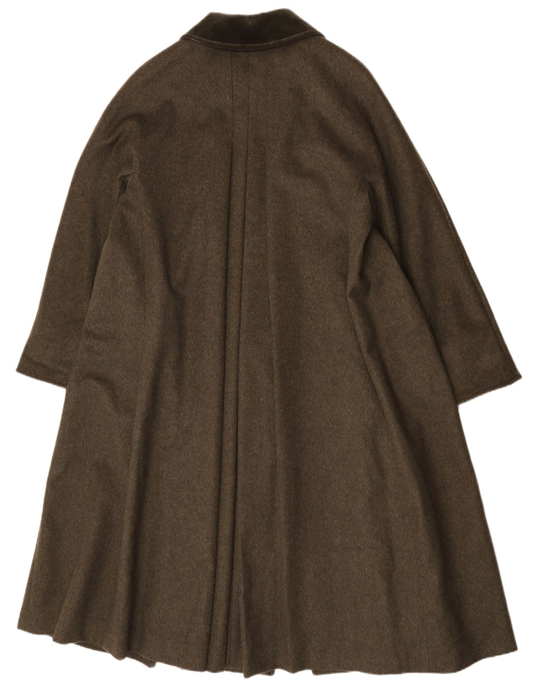 Merlet Womens Oversized Overcoat IT 42 Medium Khaki Virgin Wool