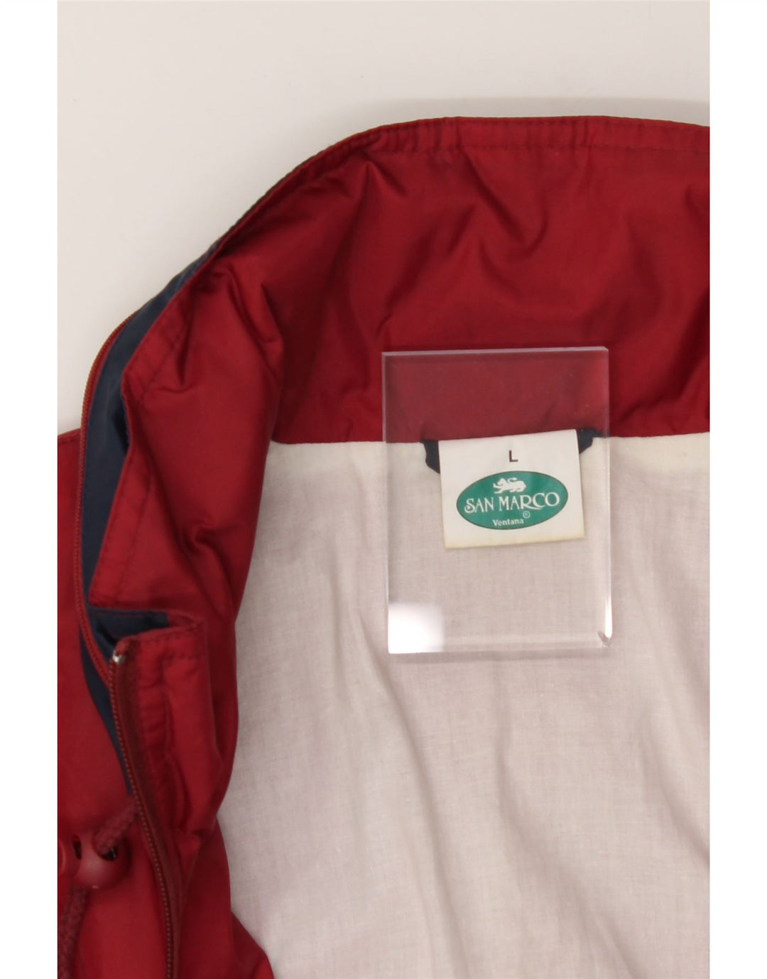 VINTAGE Mens Rain Jacket UK 40 Large Red Colourblock Polyamide Vintage Vintage and Second-Hand Vintage from Messina Hembry 