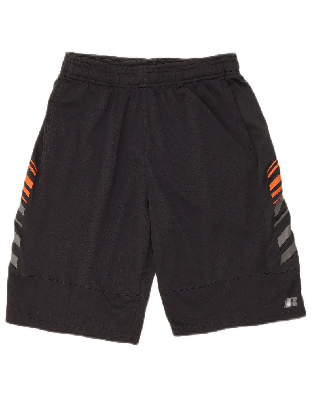 RUSSELL ATHLETIC Boys Sport Shorts 14-15 Years XL Black Polyester