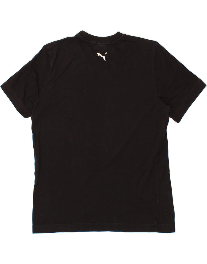 PUMA Mens Graphic T-Shirt Top Medium Black Cotton Vintage Puma and Second-Hand Puma from Messina Hembry 