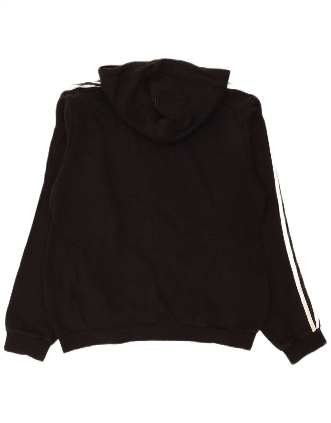Adidas Mens Hoodie Jumper Medium Black Cotton