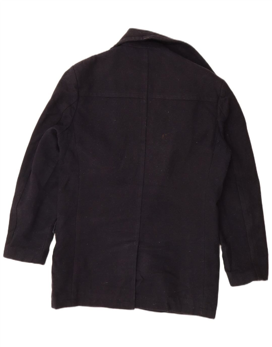 FRENCH CONNECTION Mens Double Breasted Coat UK 40 Large Navy Blue