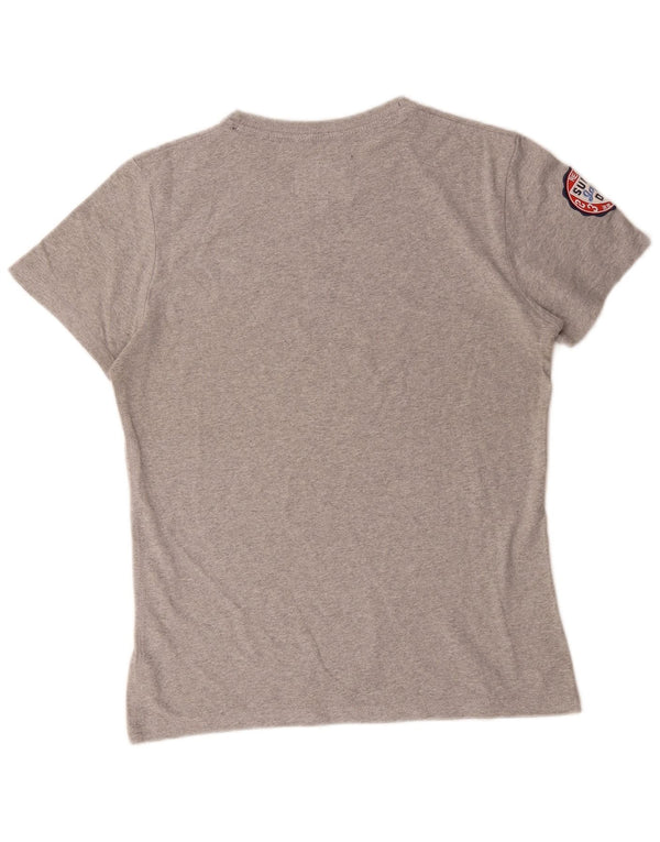 Superdry Mens Graphic T-Shirt Top Medium Grey Cotton