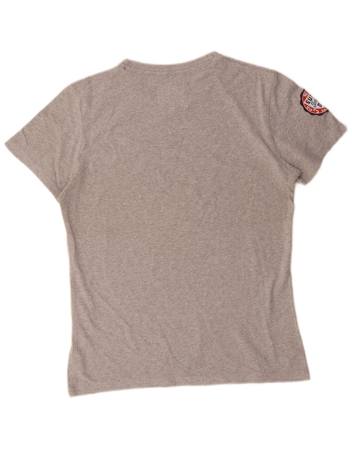 Superdry Mens Graphic T-Shirt Top Medium Grey Cotton