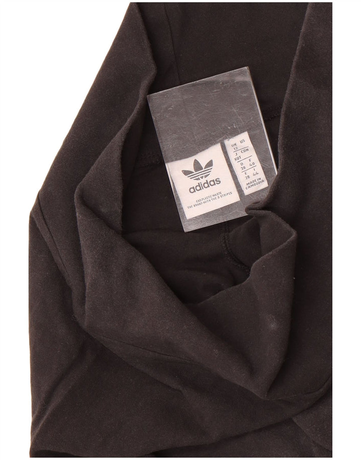 ADIDAS Womens Leggings UK 12 Medium  Black