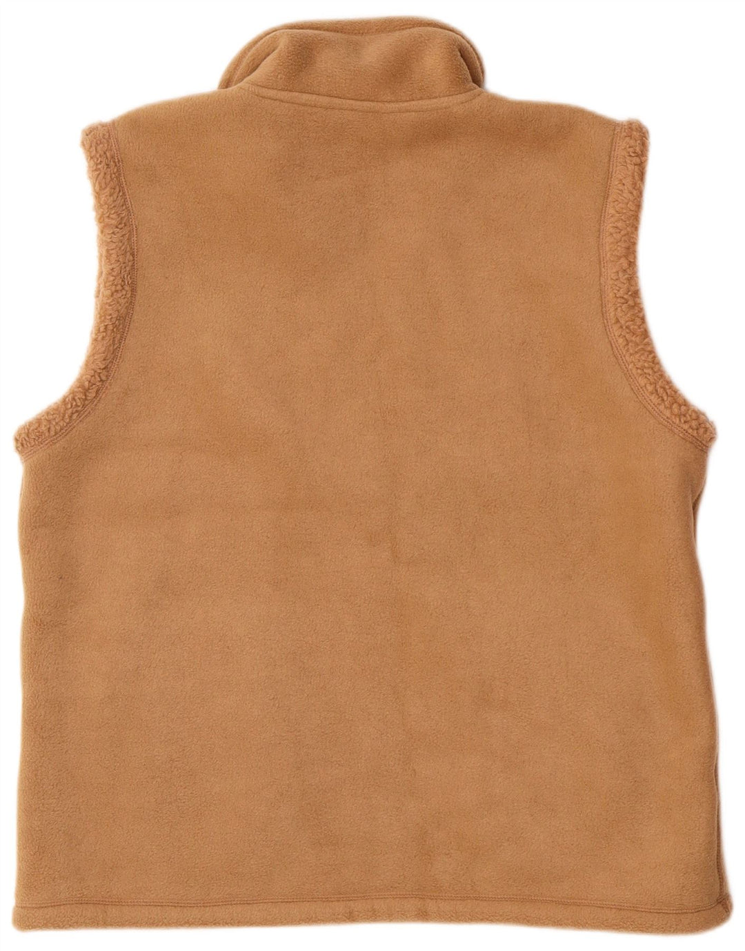 Vintage Mens Fleece Reversible Gilet UK 38 Medium Beige Polyester