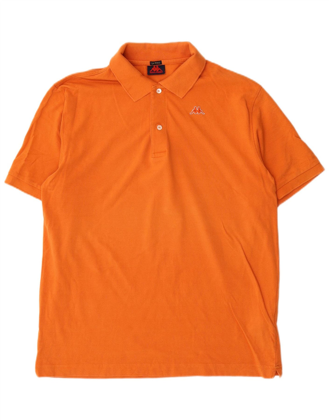 KAPPA Mens Polo Shirt Large Orange Cotton